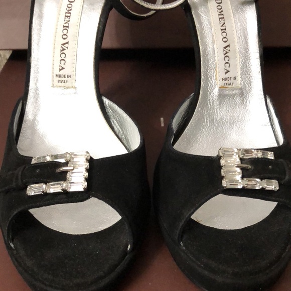🌺NWT DOMENICO VACCA SUEDE PLATFORM HEELS SIZE 39.5 - Picture 8 of 13